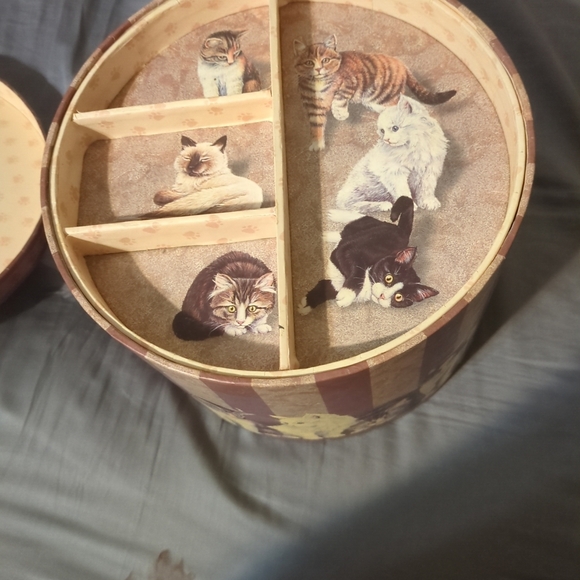 Kitty City Revelations Box with Tray inserts Lid  7.5x5in Round Box - Picture 5 of 7